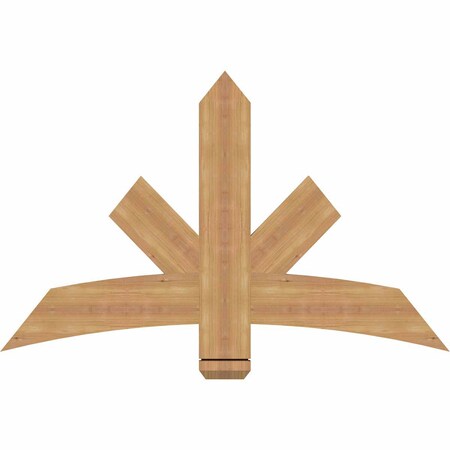 Ekena Millwork Alberta Smooth Timber Gable Bracket, Western Red Cedar, 48"W x 30"H x 1 1/2"D x 5 1/2"F, 15/12 Pitch GBW048X30X0206ALB00SWR